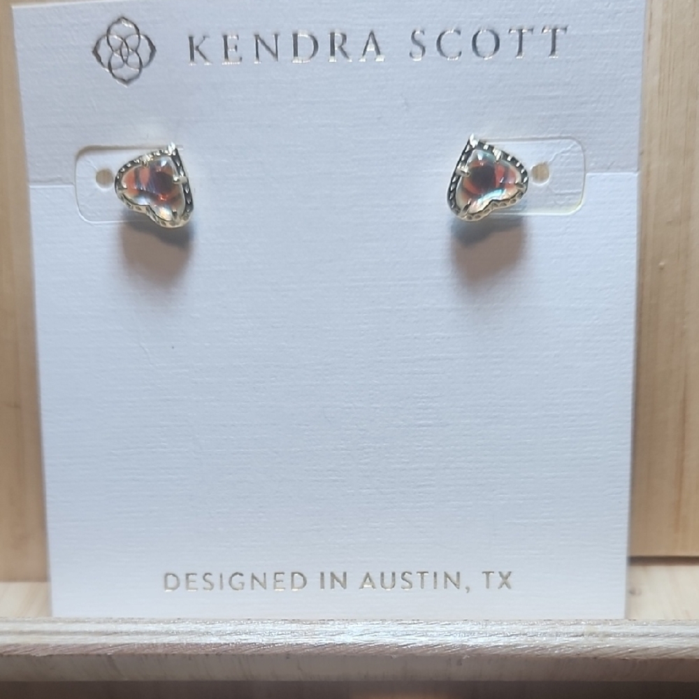 Kendra Scott Iridescent Heart Earrings